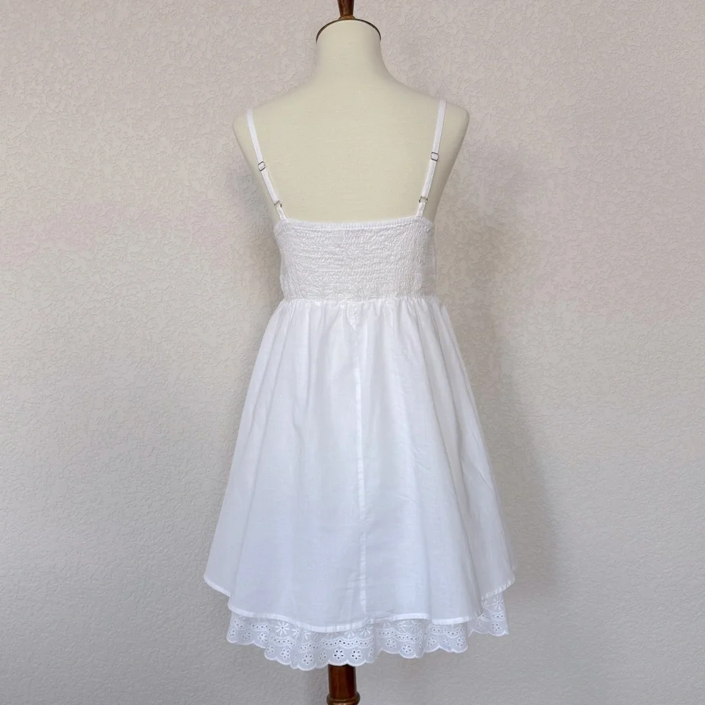 NWOT Mossimo Supply white cotton sundress with eyelet ruffle - Picture 4 of 5